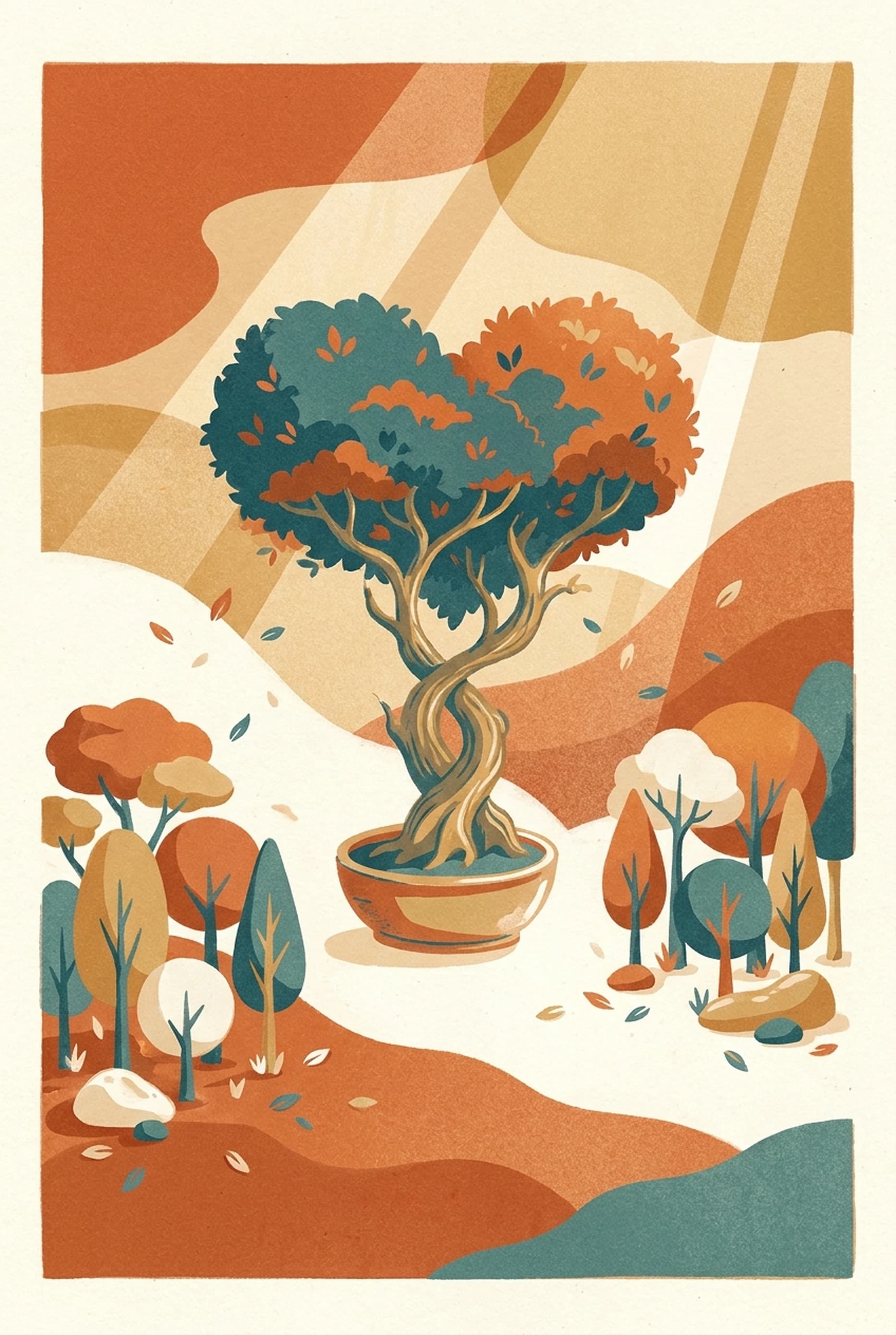 The two-trunk bonsai you grow together