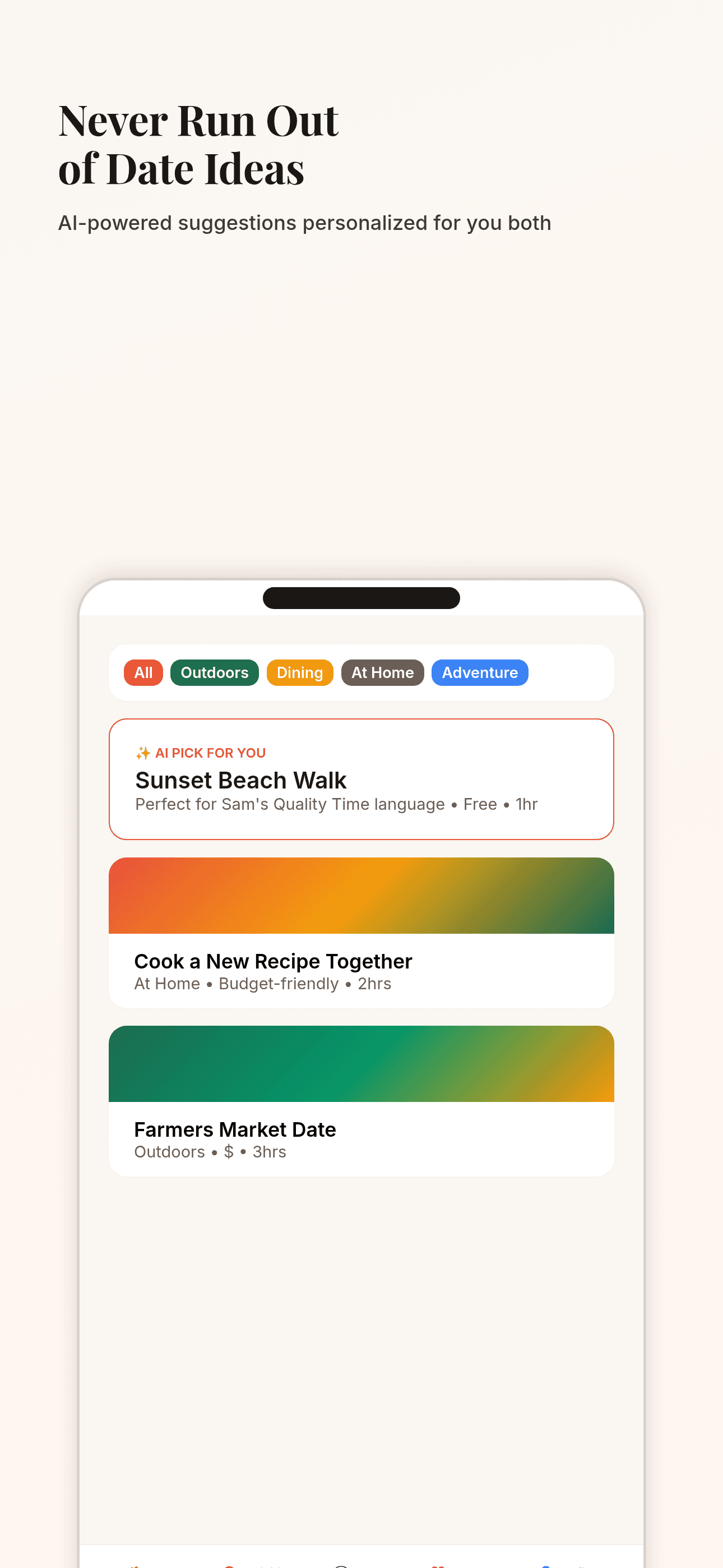 Date planner / Adventure Mode