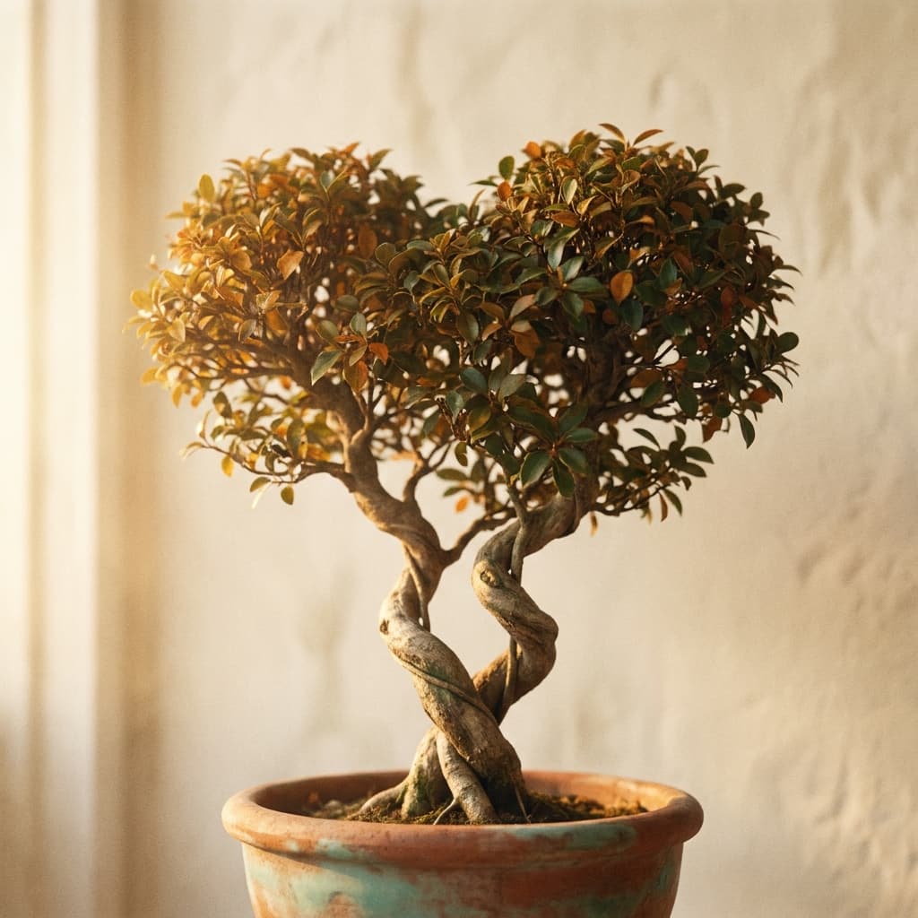 The couple's shared bonsai